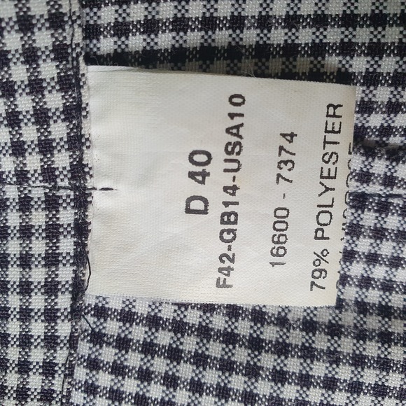 Size 10 L29.5" High Waist B&W Check Trousers Tapered - Picture 7 of 8